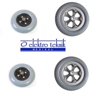 Akülü tekerlekli sandalye yedek tekerlekleri